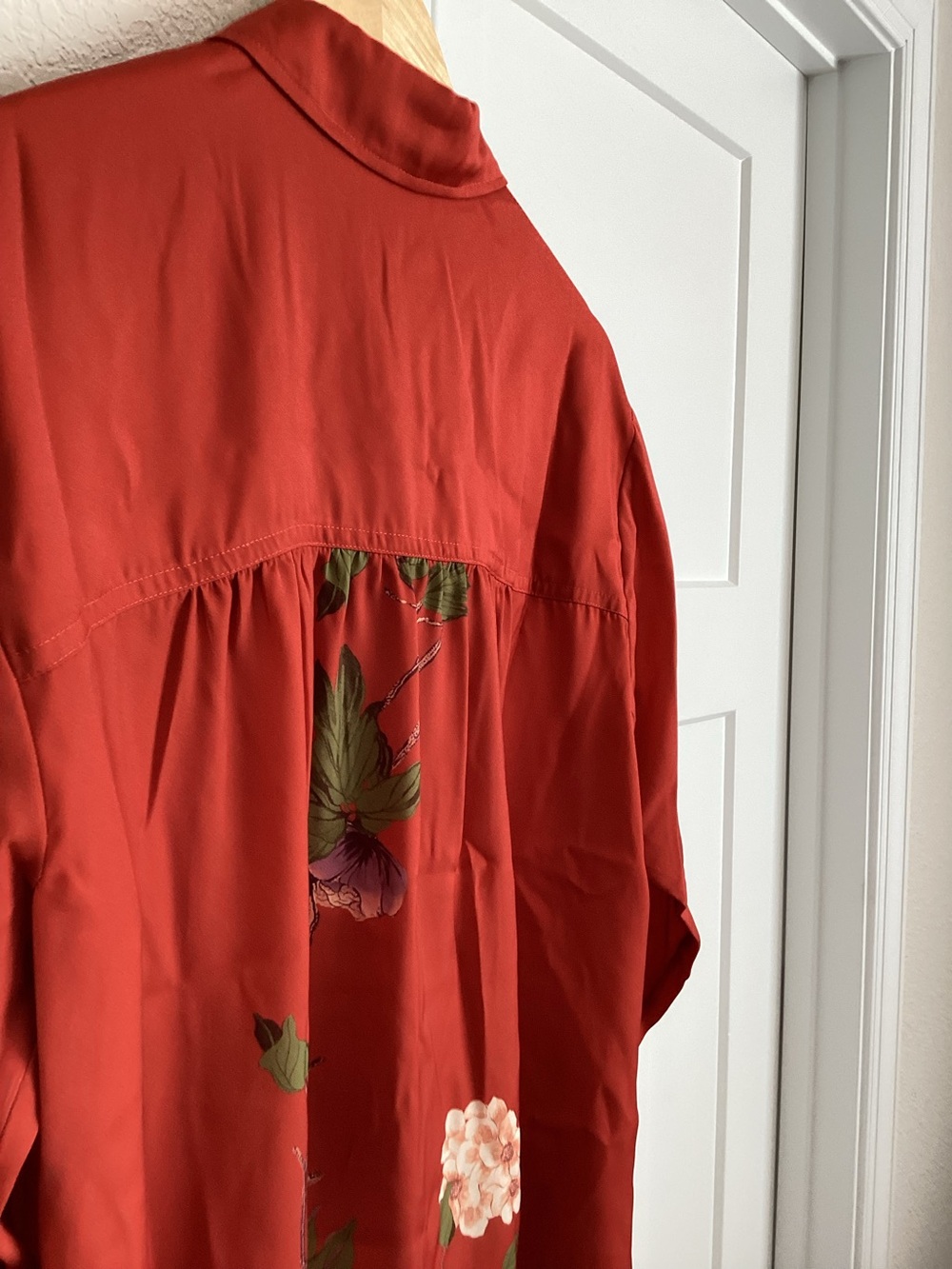 🐦⬛Anthropologie Brielle Button Down Long Sleeve Blouse Relaxed Collared Medium - Picture 11 of 16